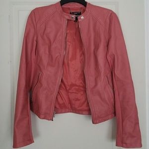 "Leather" Moto Biker Jacket